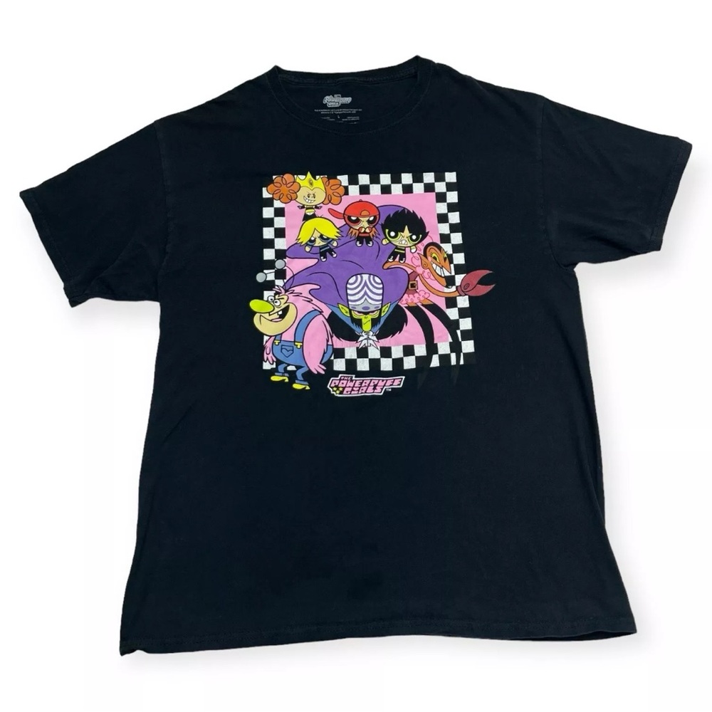 The Powerpuff Girls Mens Large Black T-Shirt Graphic Mojo Jojo Cartoon Network